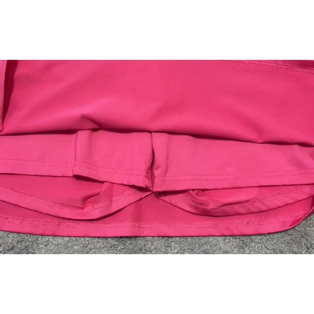 Ekouaer Skort Women’s L Pink Tennis Golf Athletic Pullon Lined Skirt Shorts